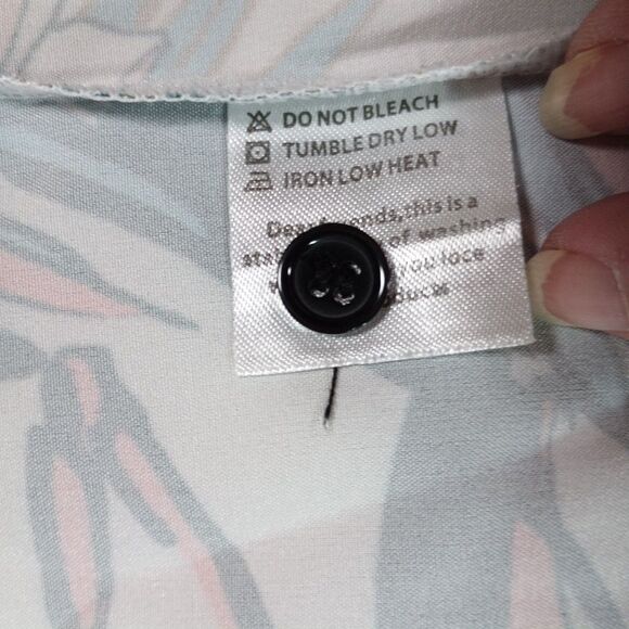 Nosirhoc Tropical Pink Flamingo Hawaiian Shirt XL Men’s Tropical Beach Button-u - Picture 9 of 11